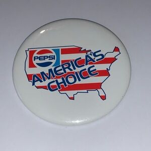PEPSI AMERICA'S CHOICE SODA POP DRINKING BEVERAGE ADVERTISING USA PIN-BACK PIN